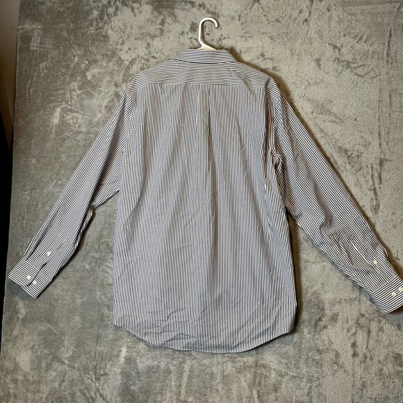 Ralph Lauren Black Label Sz 17, 36 /37 Tall Fit Stretch‎ Striped Button Up Shirt - Picture 5 of 10